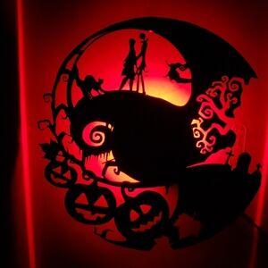 Nwt Nightmare Before Christmas Clock Lights Up